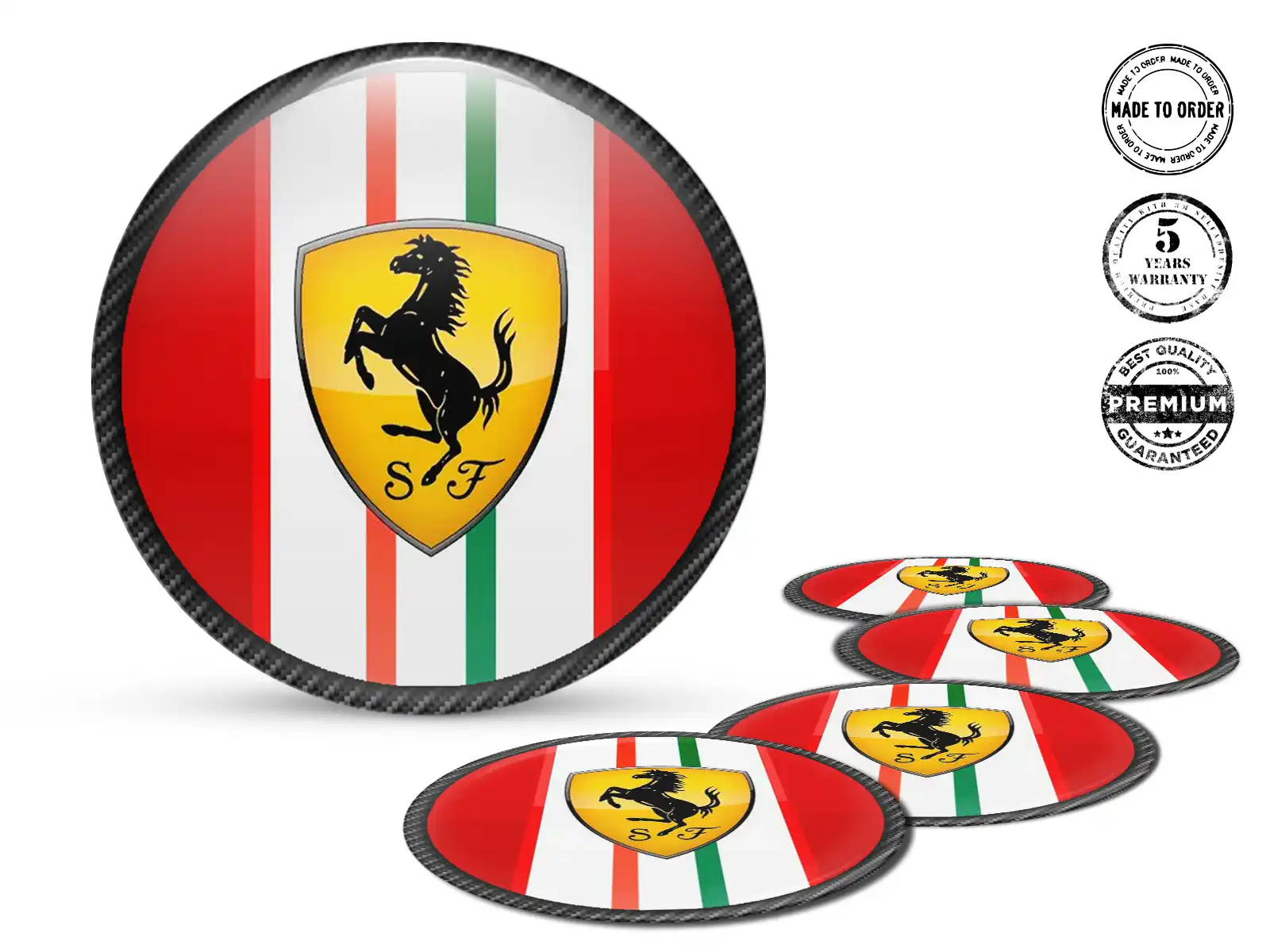 Ferrari Individuelle Dome Aufkleber Premium Radlabels